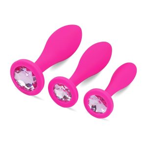 Anal Plug Anal Sex Toys,3pcs Butt Plug Jeweled Anal Plugs Silicone Anal Toys Anal Training Kit Adult Sex Toys Games Butt Plug,Personal Sex Toy for Adult Women,Men and Couples...