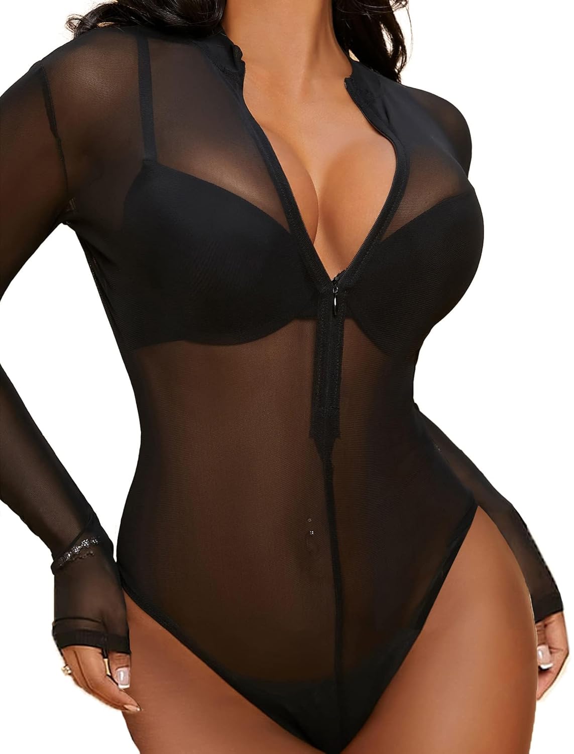 avidlove womens mesh bodysuit