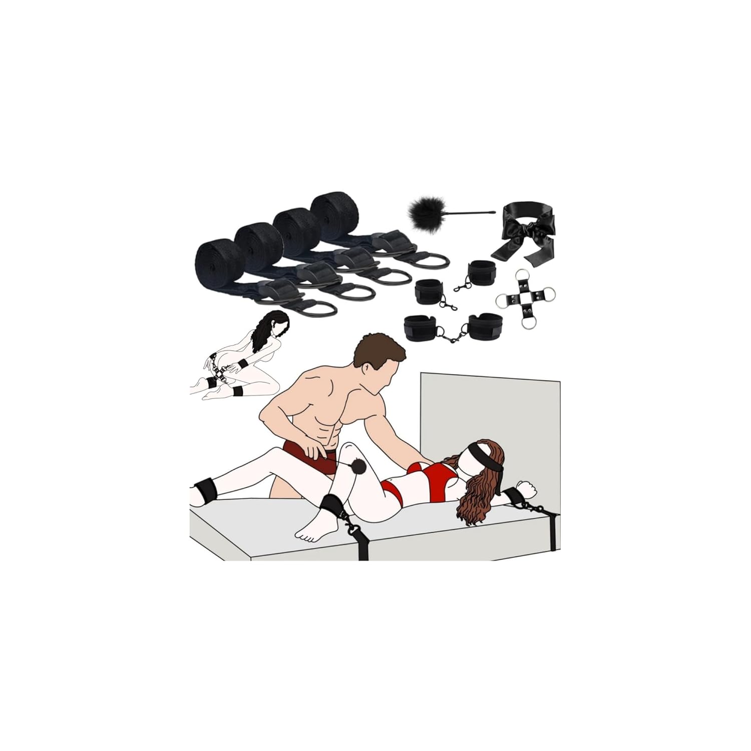 bdsm bed bondage kit